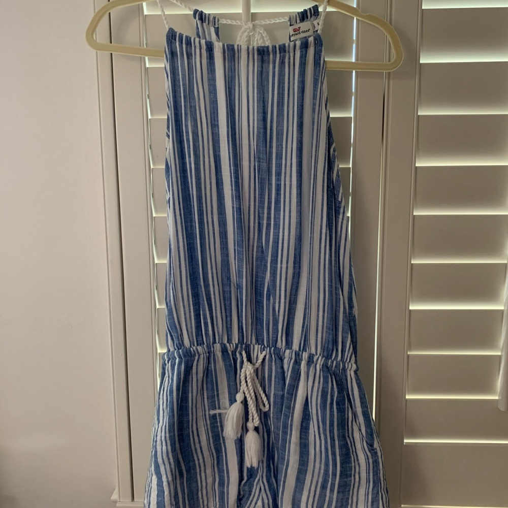 Vineyard vines blue striped romper